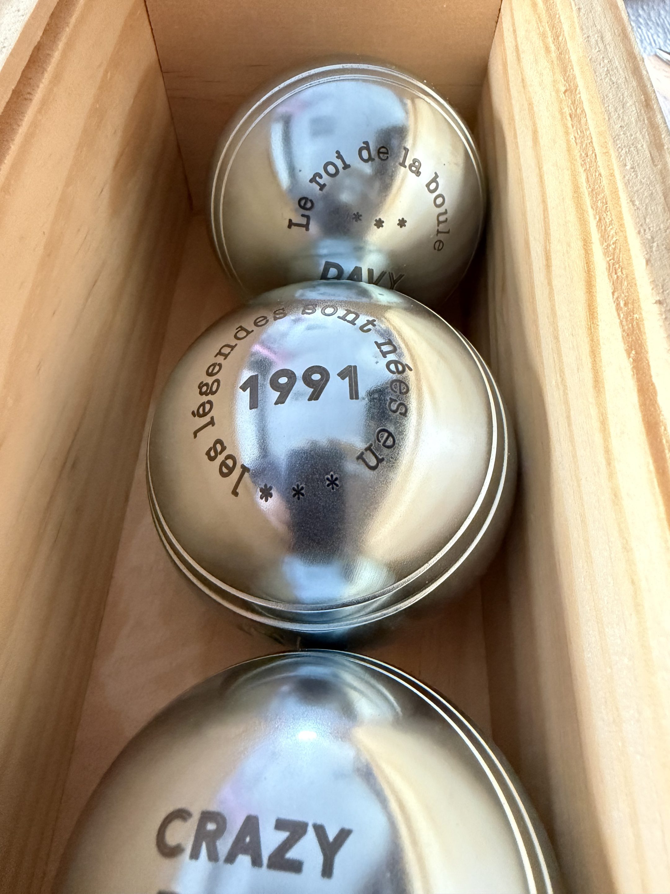 boules de pétanque gravées